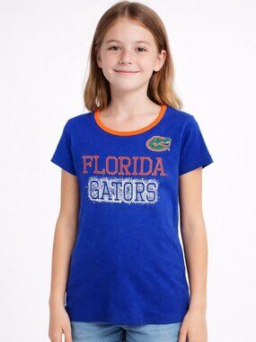 Rivalry Threads Girls Graphic Tee Florida Gators Blue Orange Size L 10/12